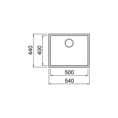 SQUARE 50.40 TG Stone Grey Tezgahaltı Granit Eviye Gri 50 cm Dayanıklı Yüzey