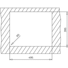 SQUARE 50.40 TG Stone Grey Tezgahaltı Granit Eviye Gri 50 cm Dayanıklı Yüzey