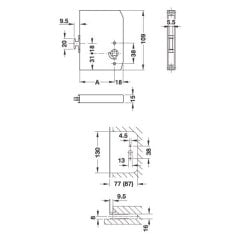 Hafele Ekstra Güvenlik Kilidi 65/10mm Gümüş Renk