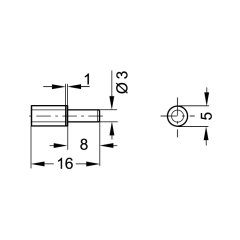 Hafele Cam Raf Pimi 3mm (100 Adet), Şeffaf