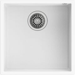 SQUARE 40.40 TG ARTIC WHITE Tezgahaltı Granit Eviye Damlalıksız Beyaz 40 cm 115230029