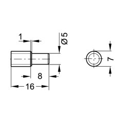 Hafele Cam Raf Pimi 5mm (100 Adet), Şeffaf