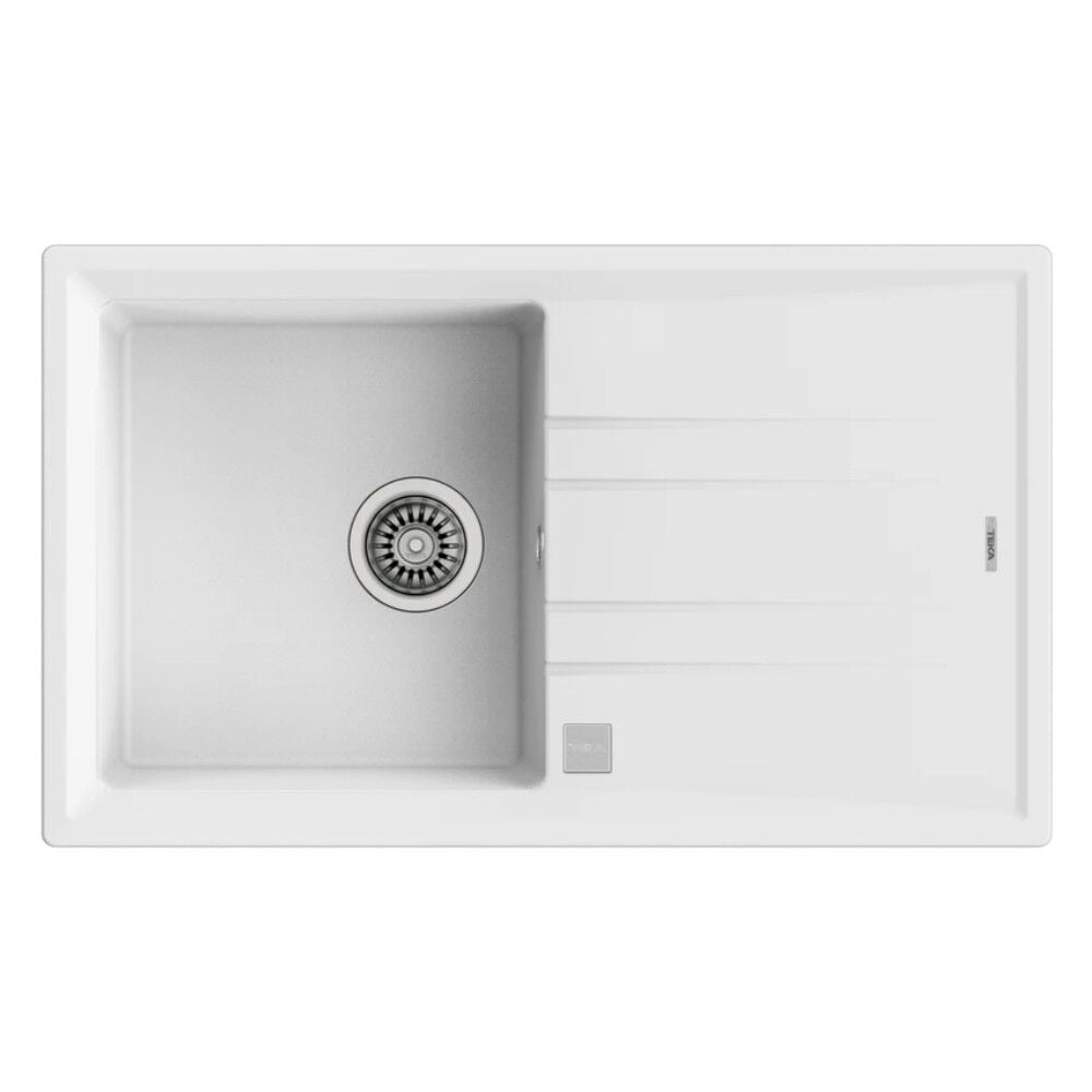 - STONE 50 B-TG WHITE - Ankastre Granit Eviye - Beyaz - 86 cm - 115330019
