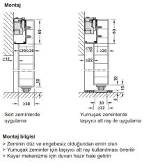 Hafele Design 80-M Ahşap Kayar Seti 1100mm