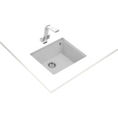 Peramics Teka SQUARE 50.40 TG ARTIC WHITE Tezgahaltı Granit Eviye Beyaz 50 cm 115230024