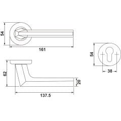 Hafele EDGE Kol seti (wc) mat siyah