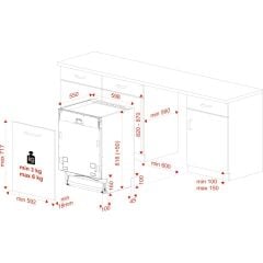 DFI 46700 Tam Ankastre Dijital Ekranlı Bulaşık Makinesi 7 Programlı 14 Kişilik 60 cm 114270022 - 114270009