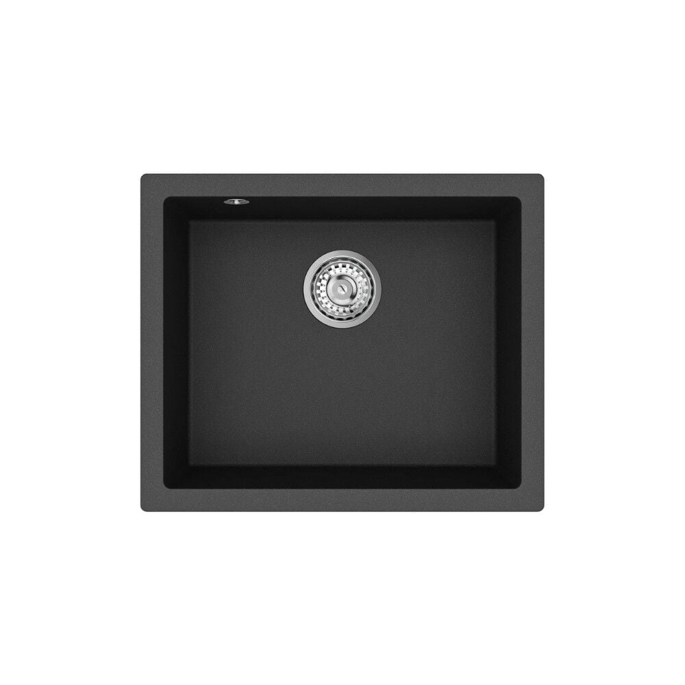 - CAVE 49.50 B-TQ BLACK - Tezgahaltı Granit Eviye - Siyah - 49 cm - 115250000