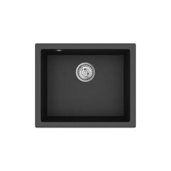 - CAVE 49.50 B-TQ BLACK - Tezgahaltı Granit Eviye - Siyah - 49 cm - 115250000