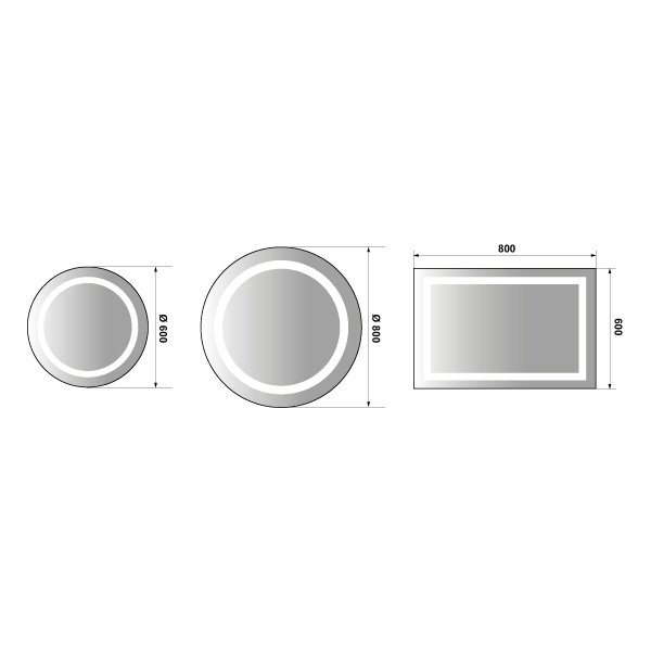 Hafele Mırage Led Banyo Aynası ø800mm