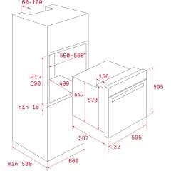 HRB 6300 VN Ankastre Multifonksiyonel Analog Zamanlayıcılı Country Fırın Vanilya 70 lt 111010012