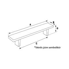 Hafele Mobilya Kulpu Elyza 320mm Paslanmaz Çelik