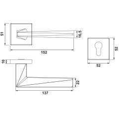 Hafele MARCEL Kol seti (barelli) antik bronz