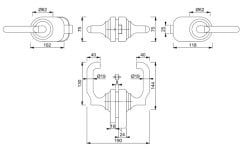 Hoppe Cam Kapı Kolu Paris Siyah
