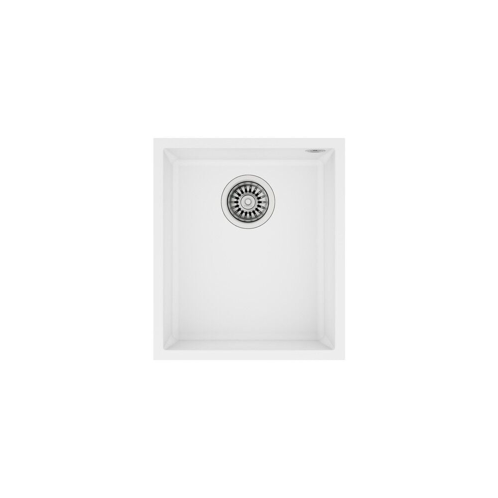 SQUARE 34.40 TG ARTIC WHITE Tezgahaltı Granit Eviye Beyaz 34 cm 115230034