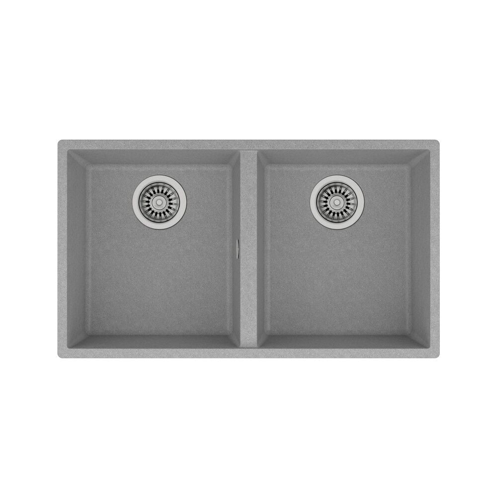 SQUARE 760 TG STONE GREY Tezgahaltı Granit Eviye Gri 76 cm 115260025