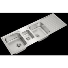 - Classic 2½b 1d 140 cm 2,5 Gözlü Damlalıklı Paslanmaz Çelik Evye – 10119081