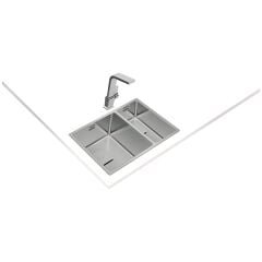 FLEXLINEA RS15 2B 580 Ankastre/Tezgaha Sıfır/Tezgahaltı Eviye Paslanmaz Çelik 58 cm 115030010