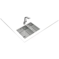 FLEXLINEA RS15 2B 580 Ankastre/Tezgaha Sıfır/Tezgahaltı Eviye Paslanmaz Çelik 58 cm 115030010