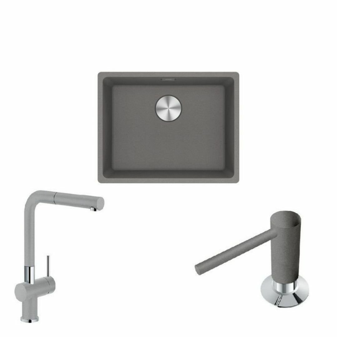 Franke Granit Eviye Batarya Sabunluk Kampanyası Maris MRG 210/110-52 Stone Grey