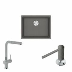 Franke Granit Eviye Batarya Sabunluk Kampanyası Maris MRG 210/110-52 Stone Grey