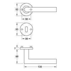 Hafele Rozet WC pas.çel parlak