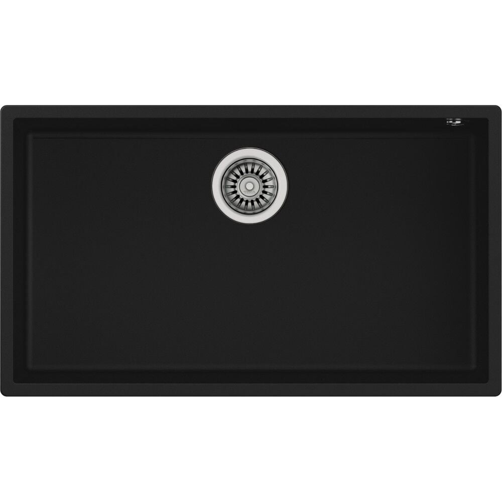 SQUARE 72.40 TG BLACK Tezgahaltı Granit Eviye Siyah 72 cm Dayanıklı Yüzey Özellikli 115230015