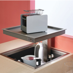 Hafele Elektrikli Köşe Kiler Sistemi Qanto 2 Tepsili Antrasit