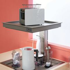 Hafele Elektrikli Köşe Kiler Sistemi Qanto 2 Tepsili Antrasit