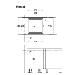 Hafele Elektrikli Köşe Kiler Sistemi Qanto 2 Tepsili Antrasit