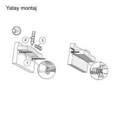 Hafele FLY Yaylı Mil Vidalanarak Ø 8mm