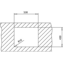 FLEXLINEA RS15 50.40 Paslanmaz Çelik Tezgahaltı Eviye Gri 50 cm Modern Şekil 115000012