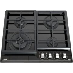 GZC 64320 XBC BK Gazlı Ocak 60 cm Döküm Izgaralı Kristal Wok Gözlü Cam Yüzeyli Modern Tasarım
