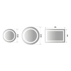 Hafele Banyo Aynası Mirage Led 600x800mm