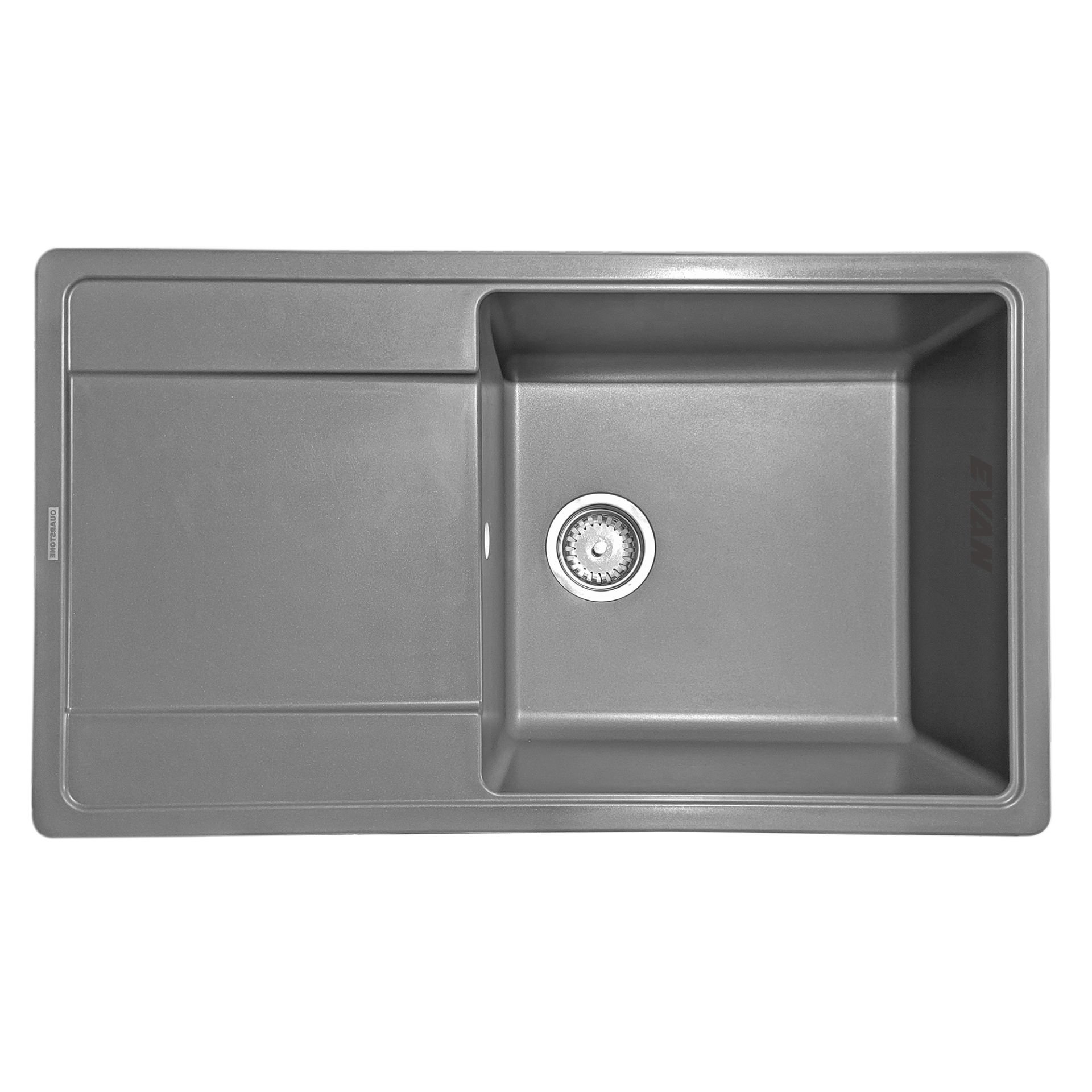 Quarstone LUSTER XL 6S Tezgah Üstü Gri Granit Evye