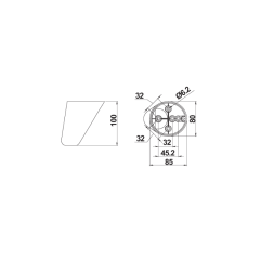 Hafele Sahara Mobilya Ayağı 115mm, Ceviz Renk