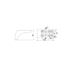 Hafele Irony Mobilya Ayağı 70x145x82 mm, Ceviz Renk