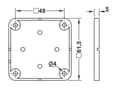 Hafele EFL50/EFL Cam Kapı Seti