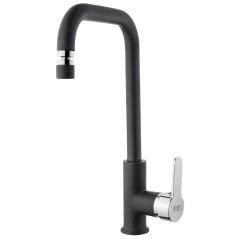 Granito Plus Eviye Bataryası Oynar Başlı Siyah