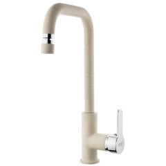 Granito Plus Eviye Bataryası Oynar Başlı Krem