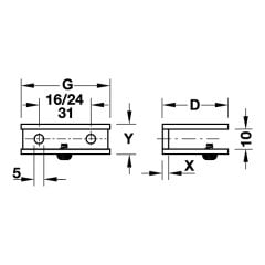 Hafele Raf Tutucu Cam 6-10mm Paslanmaz Çelik Renk (1 Çift)