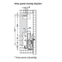 Hafele İç Çekmece Seti 120'lik Modül İçin Kare Bordürlü 35'lik Antrasit