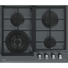 Peramics Teka - Gzc 64320 Xbc St - Ankastre Exactflame Teknolojili Kristal Wok Gözlü Cam Gazlı Ocak - Döküm Izgara - Gri - 60 cm - 112570172