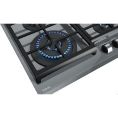 Peramics Teka - Gzc 64320 Xbc St - Ankastre Exactflame Teknolojili Kristal Wok Gözlü Cam Gazlı Ocak - Döküm Izgara - Gri - 60 cm - 112570172