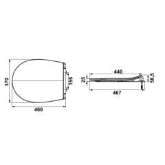 Hafele IDOL WALL R51 Mat Vizon Asma Klozet Seti