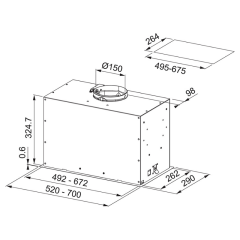 Franke Box Flush Evo Fbfe BK Matt A52 Matte Black Aspiratör