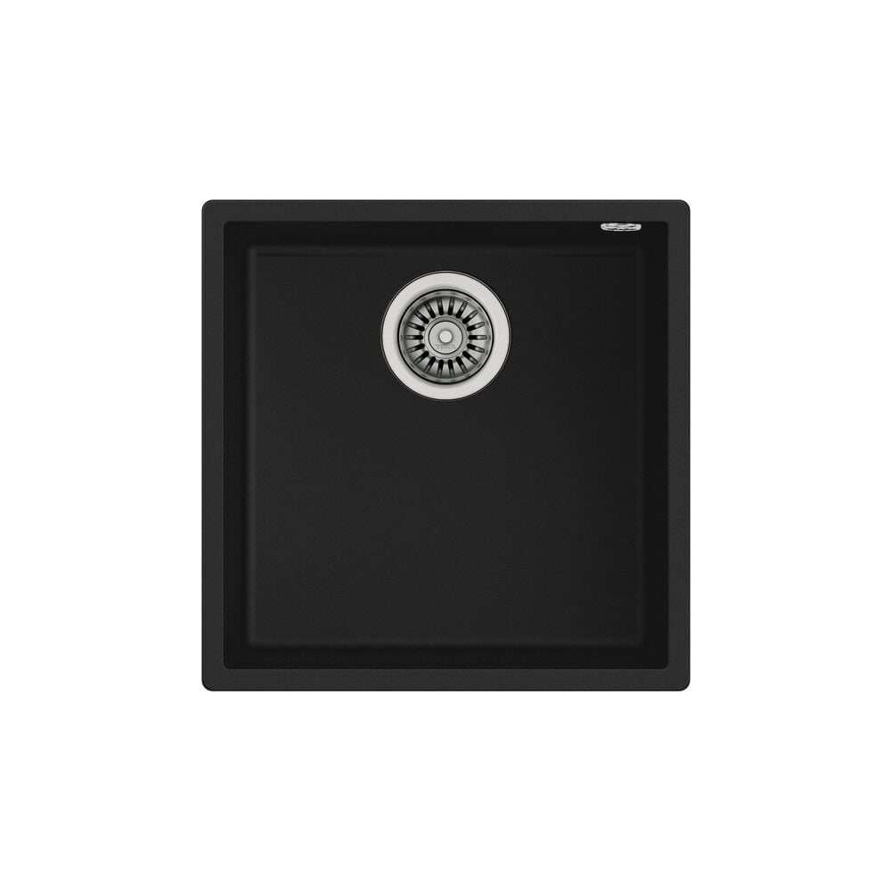 SQUARE 40.40 TG BLACK Tezgahaltı Granit Eviye Siyah 40 cm 115230025