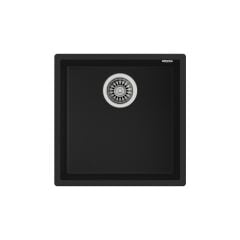 SQUARE 40.40 TG BLACK Tezgahaltı Granit Eviye Siyah 40 cm 115230025