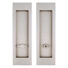 Kayar Kapı Kilit Rozet Seti Dikdörtgen WC Inox Parlak