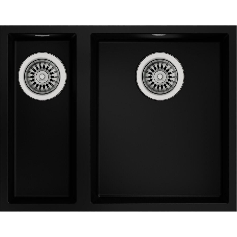 SQUARE 560 TG BLACK Tezgahaltı Granit Eviye Siyah 56 cm 115260029
